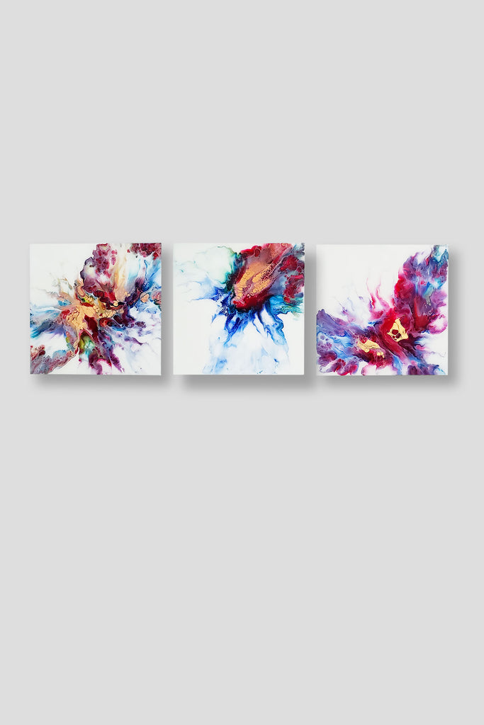 Fairy Tail Birds - Triptych